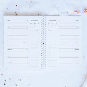 Semainier planner journal design minimaliste